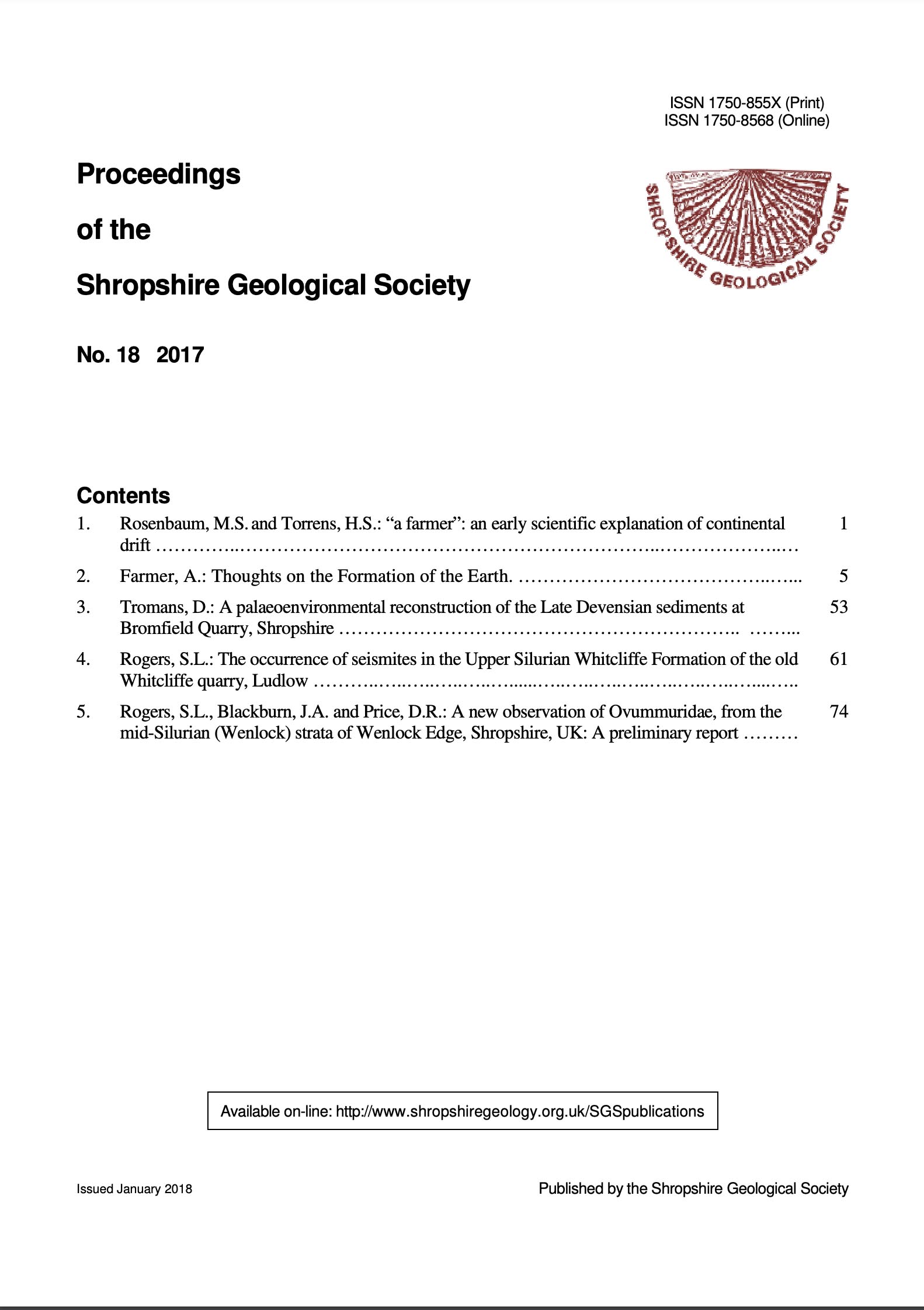 Proceedings No 18 2017 Proceedings No 18 2017